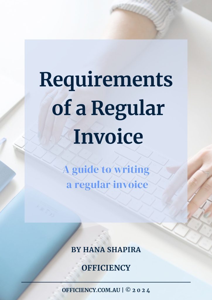 Requirements of a regular invoice