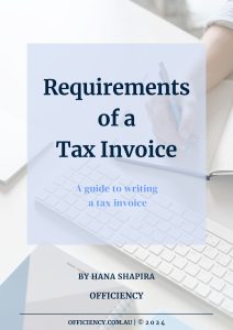 Requirements of a Tax Invoice
